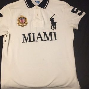 White miami polo Ralph Lauren shirt